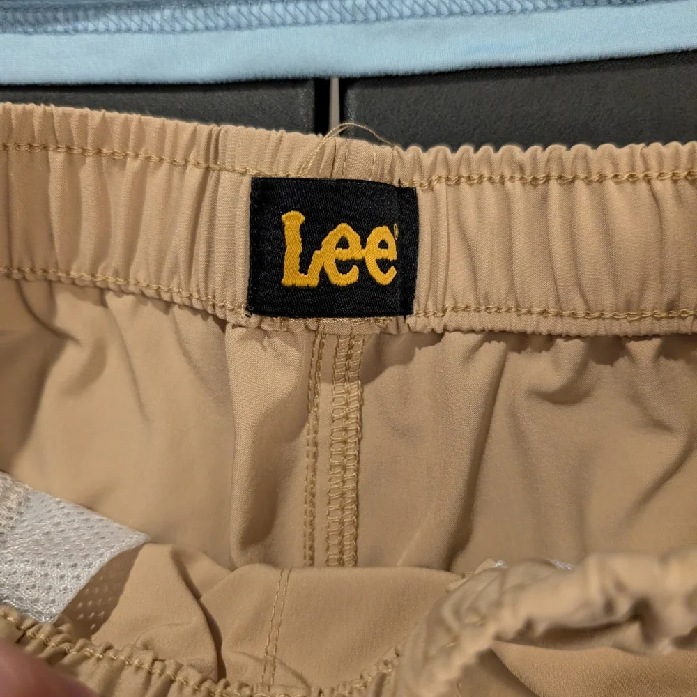 Lee Little Kid Blue Short Sleeve Polo Shirt with Khaki Short Set in Size 4